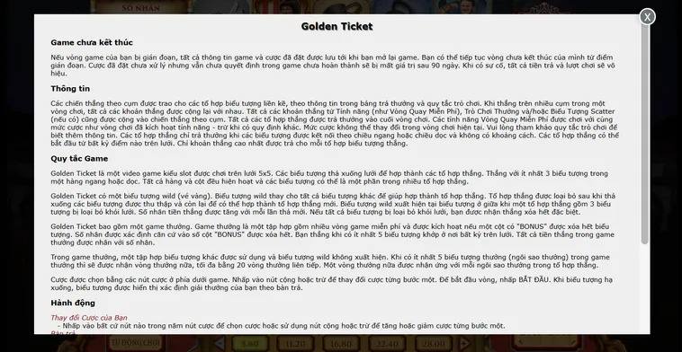 Game Nhanh Golden Ticket Tại VaoBet Chinh Phục Tấm Vé Vàng Quyền Lực