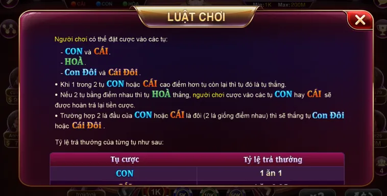 Table Game Baccarat Kim Tài Tại VaoBet Phong Cách Sòng Bạc Quý Tộc Đẳng Cấp