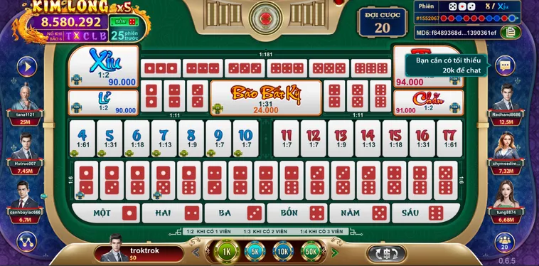 Table Game Sicbo Ngũ Long Tại VaoBet Trải Nghiệm Đỉnh Cao Với Tỷ Lệ Thắng Khủng