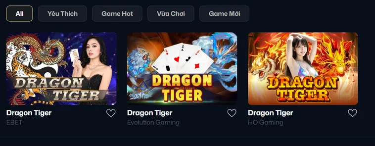Dragon Tiger Tại VaoBet Trải Nghiệm Cá Cược Đẳng Cấp Với Tỷ Lệ Thắng Cực Cao
