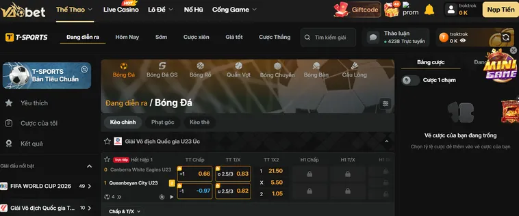 Khám Phá Siêu Phẩm Thể Thao T Sports Tại VaoBet Với Tỷ Lệ Thắng Khủng