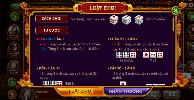 Table Game Sicbo Tài Phú Tại VaoBet Đỉnh Cao Săn Thưởng Lớn