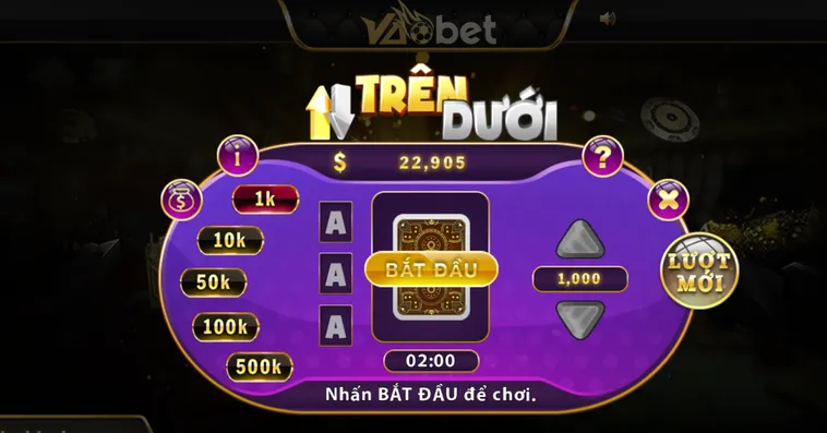 Khám Phá Siêu Phẩm Game Nhanh Trên Dưới Tại VaoBet Với Tỷ Lệ Thắng Cực Khủng